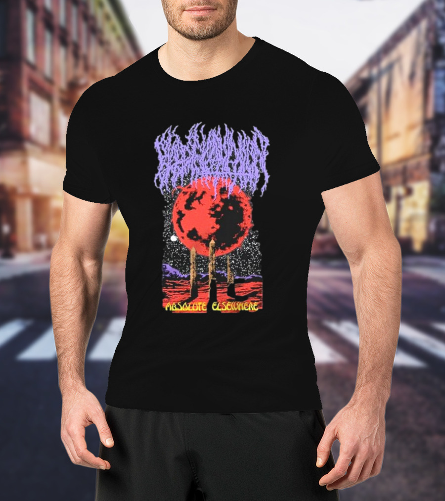 Blood Incantation Absolute Elsewhere All Life Is Temporary Moon And Cosmic Landscape T-Shirt
