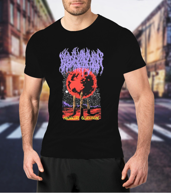 Blood Incantation Absolute Elsewhere All Life Is Temporary Moon And Cosmic Landscape T-Shirt