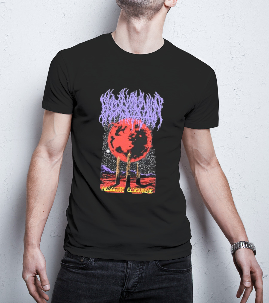 Blood Incantation Absolute Elsewhere All Life Is Temporary Moon And Cosmic Landscape T-Shirt