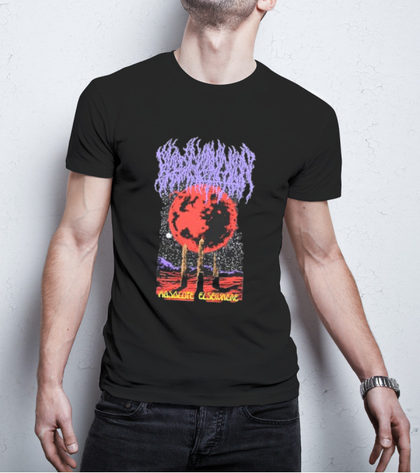 Blood Incantation Absolute Elsewhere All Life Is Temporary Moon And Cosmic Landscape T-Shirt