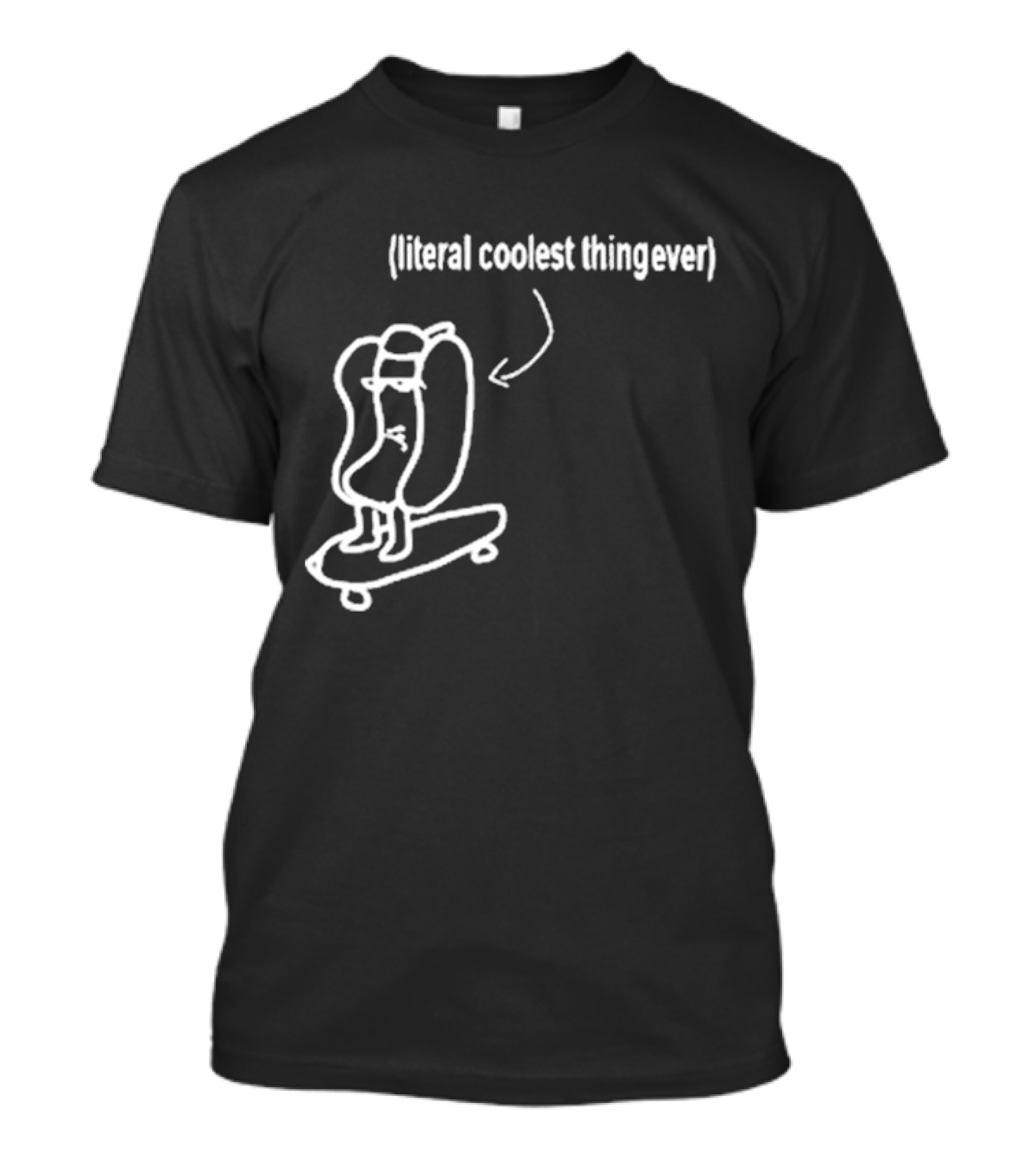 Fallenchungus Literal Coolest Thing Ever Skater Cartoon T-Shirt