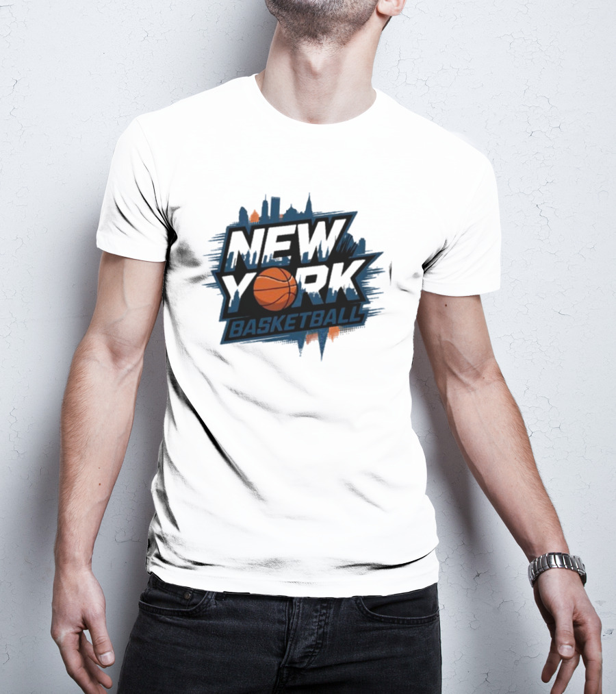 New York City Skyline Basketball T-Shirt