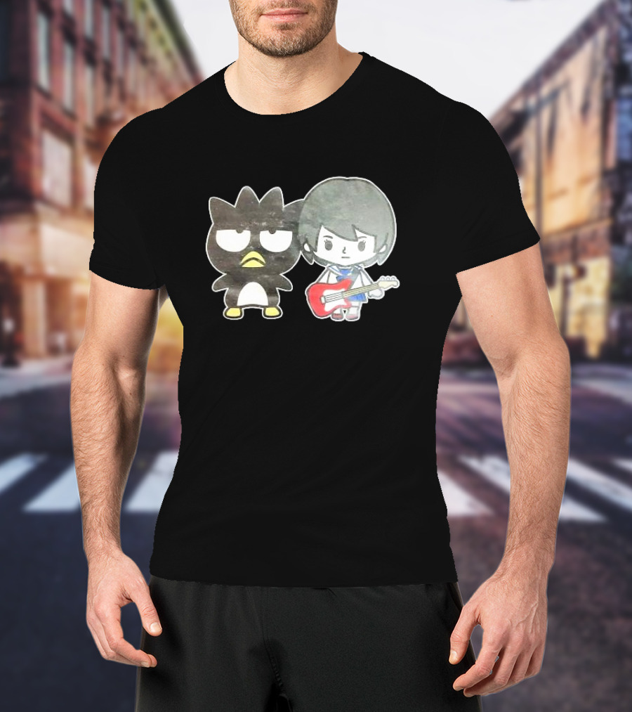 Akb48 Chanrio Yamamoto Aya Bad Badtz-Maru Guitar Character T-Shirt