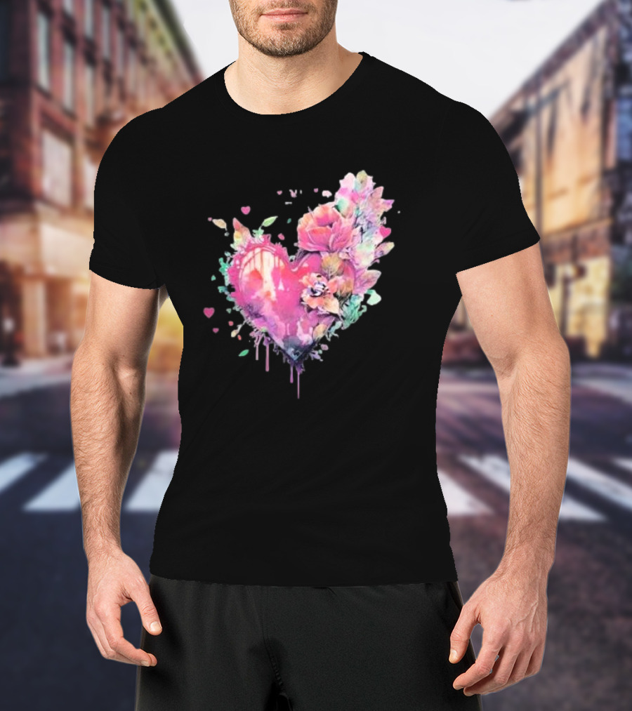 Alexander Stewart Bleeding Heart Floral T-Shirt