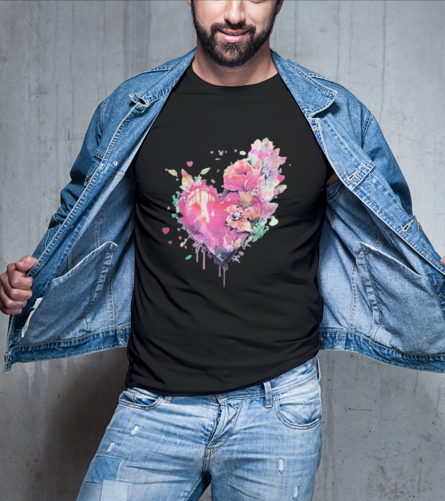 Alexander Stewart Bleeding Heart Floral T-Shirt