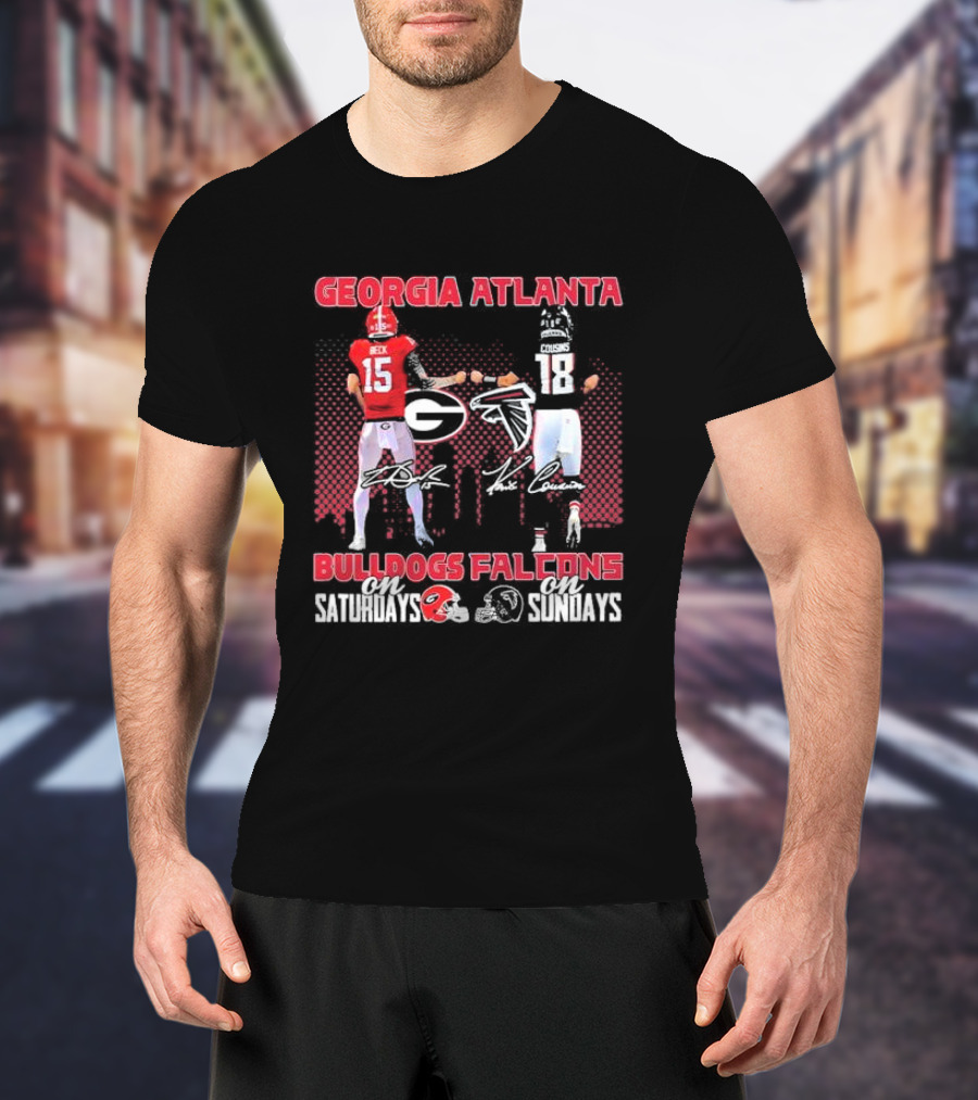 Georgia Atlanta Bulldogs Beck Falcons Cousins Saturdays Sundays T-Shirt