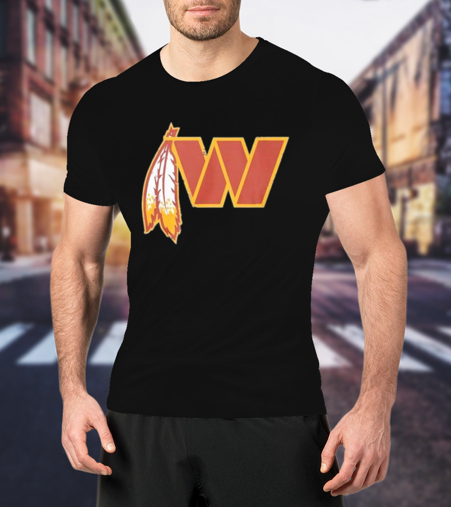 Dan W Quinn Washington Football Logo Icon W Feather T-Shirt