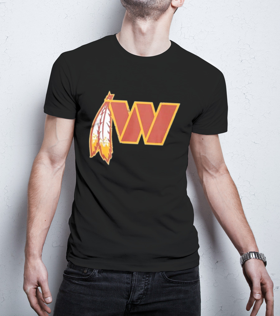 Dan W Quinn Washington Football Logo Icon W Feather T-Shirt