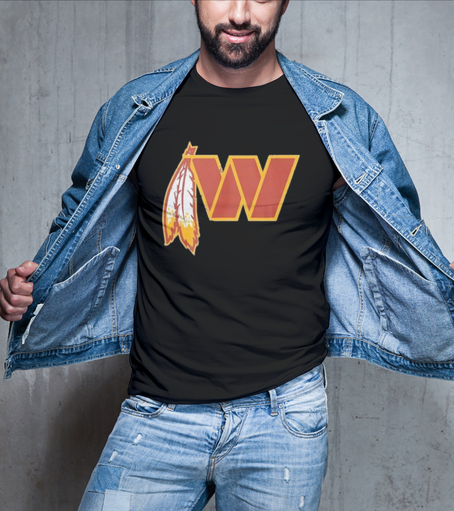 Dan W Quinn Washington Football Logo Icon W Feather T-Shirt