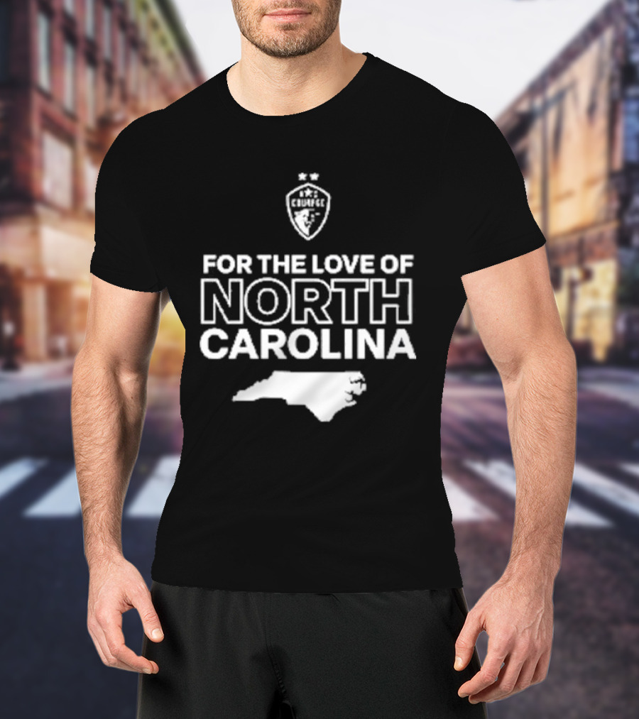 CHARLOTTE FC For The Love Of North Carolina Map T-Shirt