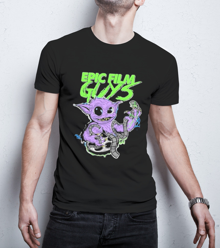 Epic Film Guys Gobby Creature Holding Film Strip T-Shirt