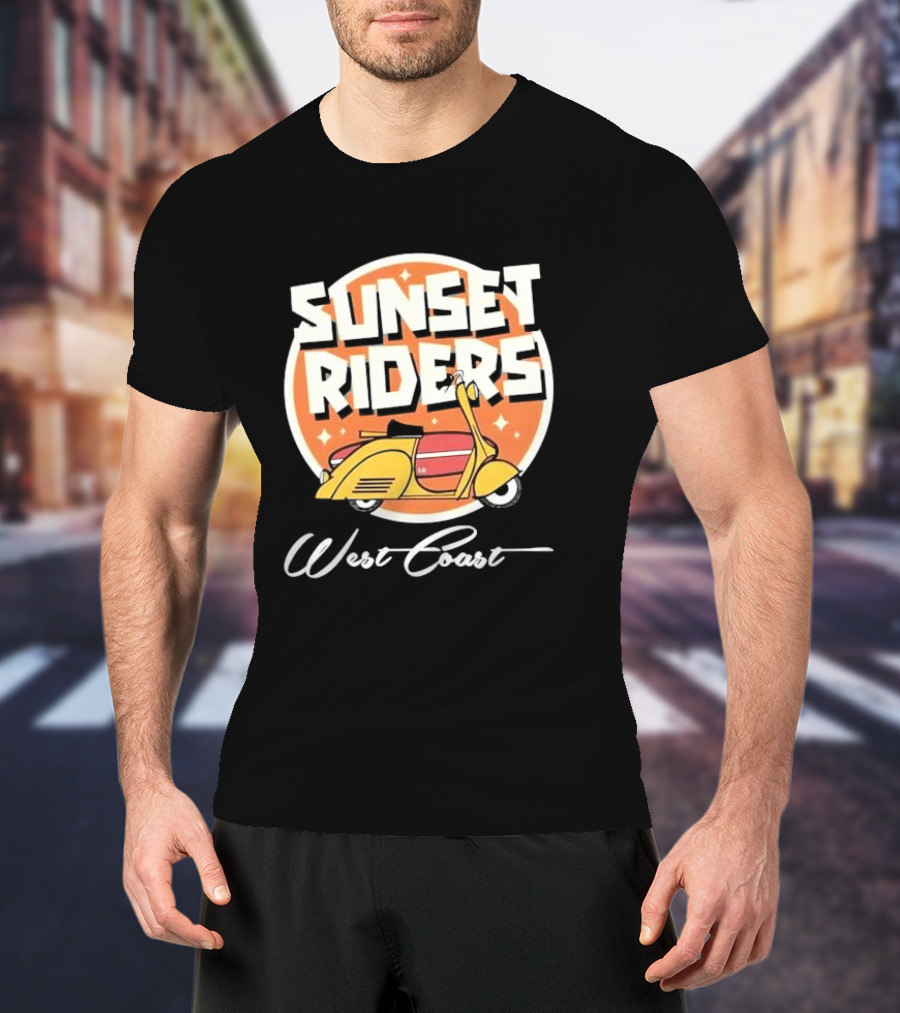 Sunset Riders West Coast Retro Scooter T-Shirt