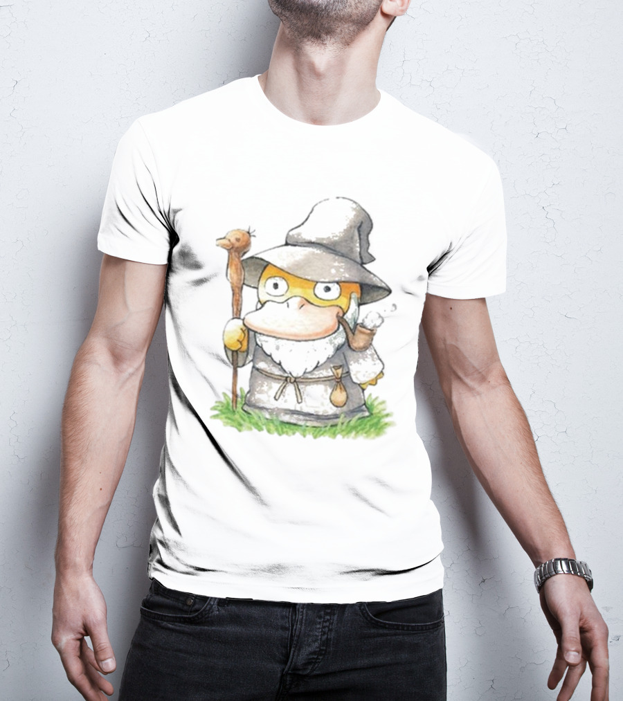Ganduck The Grey Psyduck Wizard Crossover T-Shirt