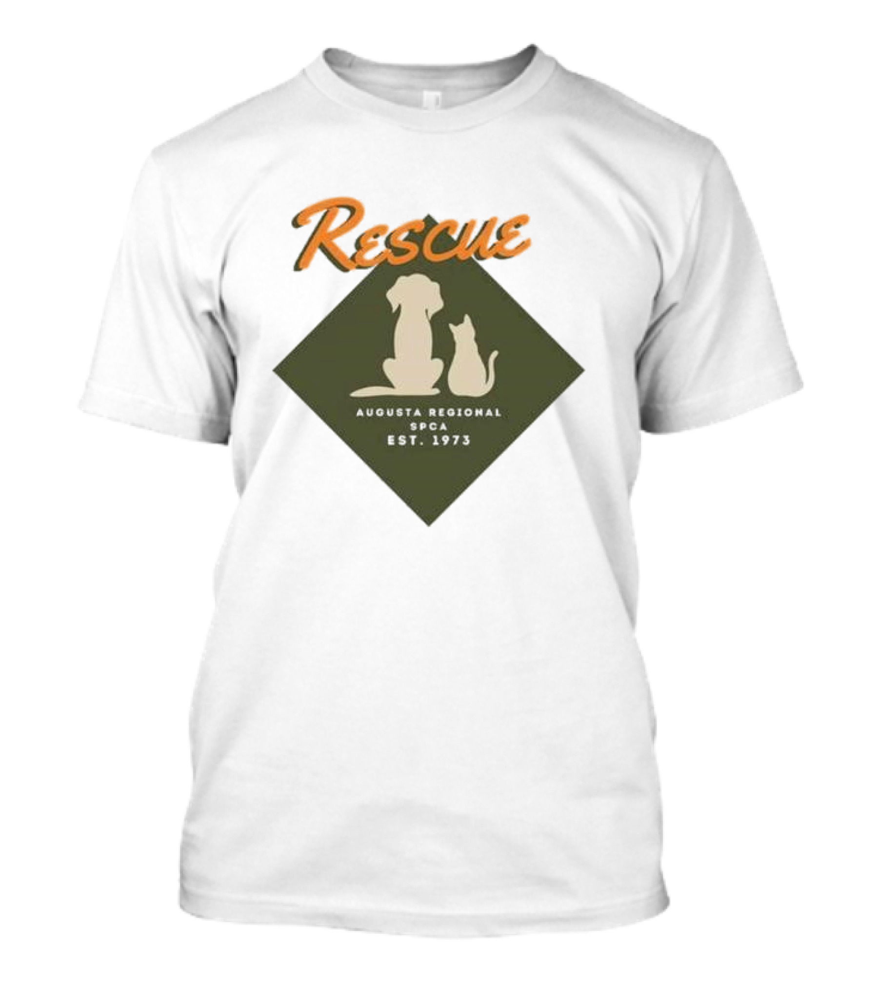 Rescue Augusta Regional SPCA Est 1973 Dog And Cat T-Shirt