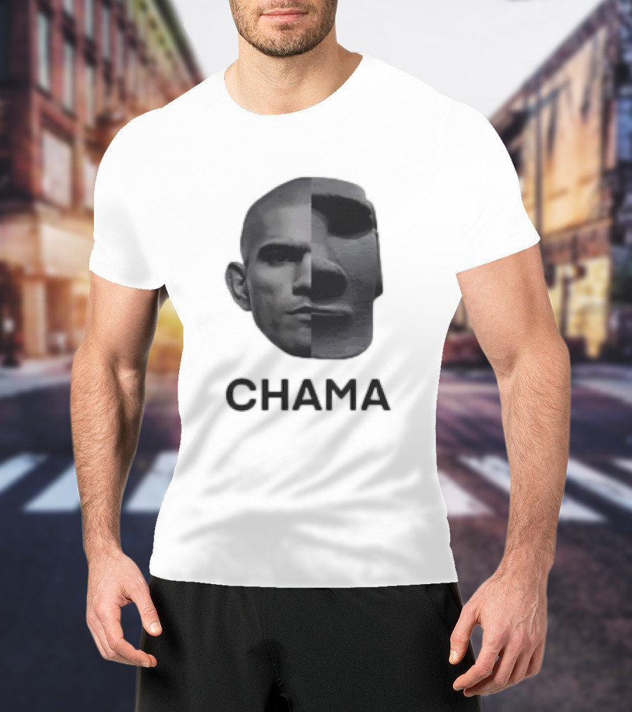 CHAMA Alex Pereira Poatan UFC MMA Face Split T-Shirt