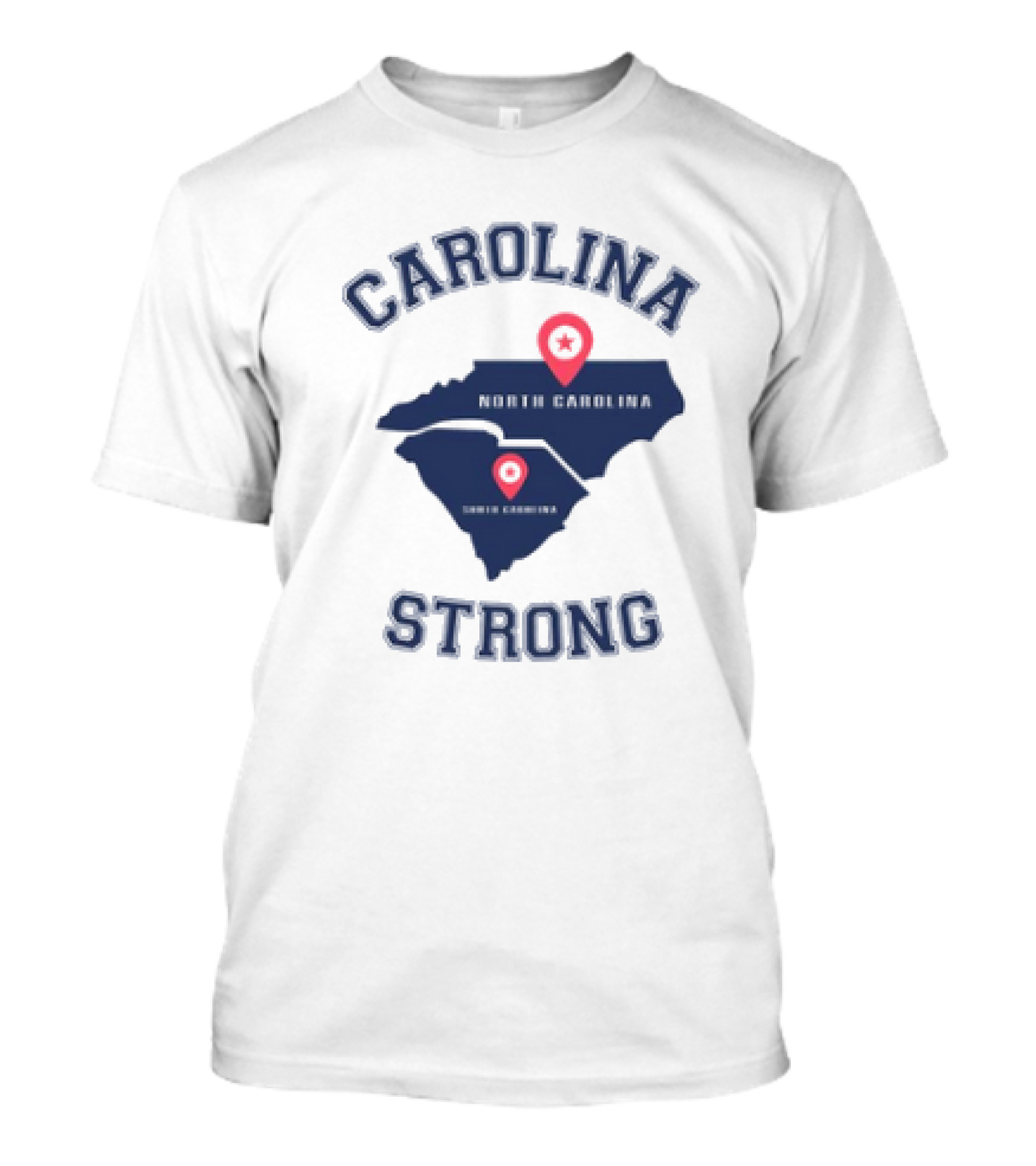 Carolina Strong North Carolina South Carolina Map T-Shirt