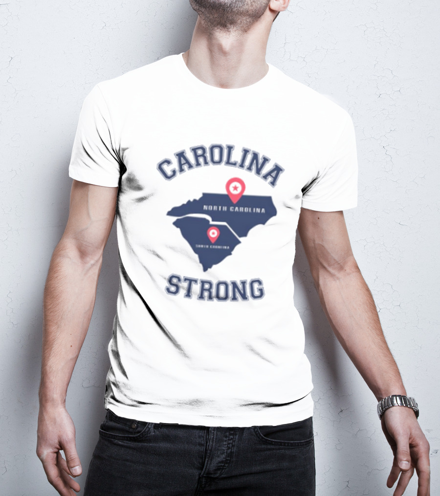 Carolina Strong North Carolina South Carolina Map T-Shirt