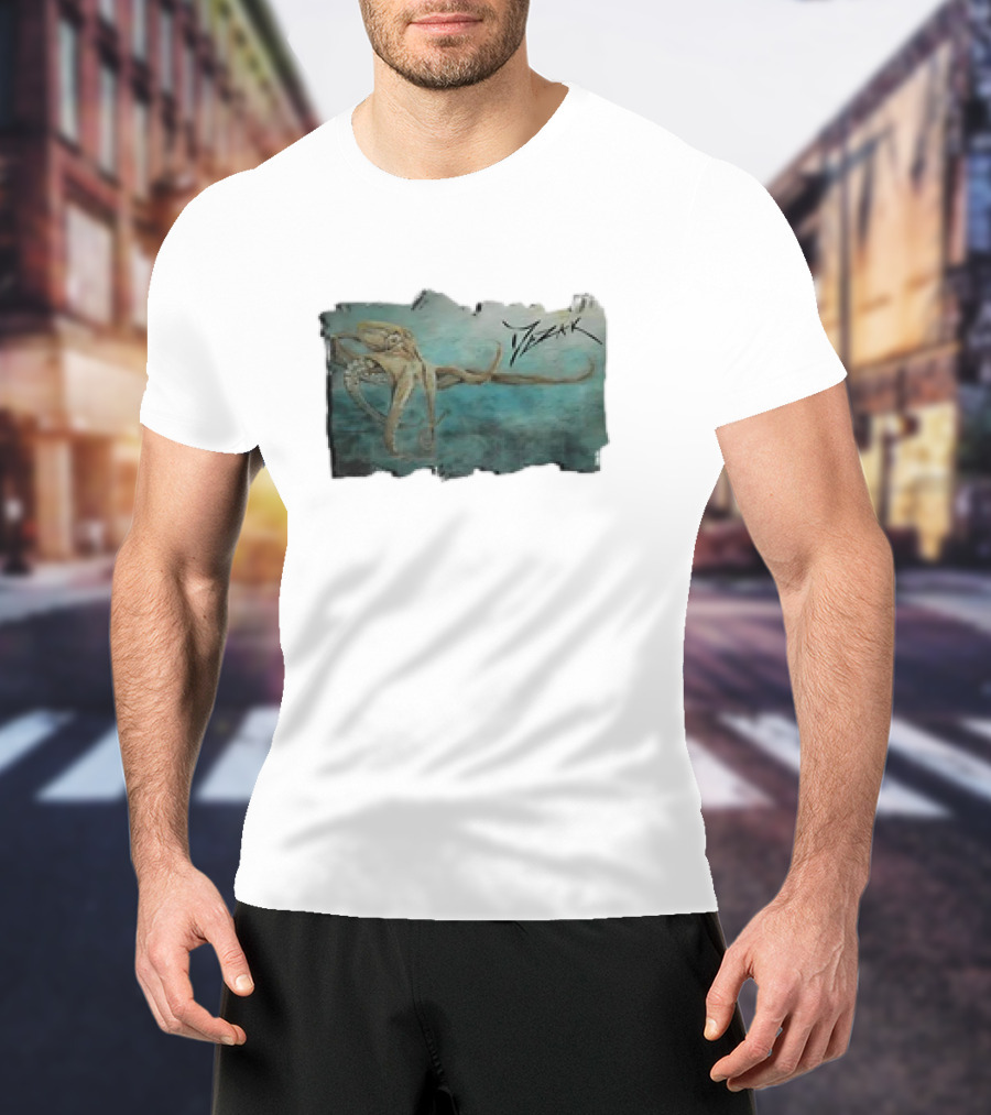 Mezak Art Solitary Octopus Ocean Scene T-Shirt