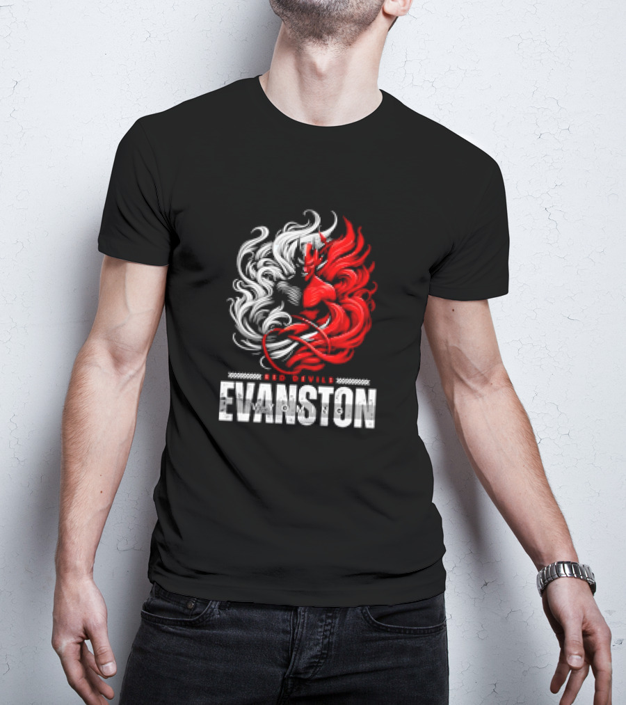 Evanston Red Devils Wyoming Fiery Mascot T-Shirt