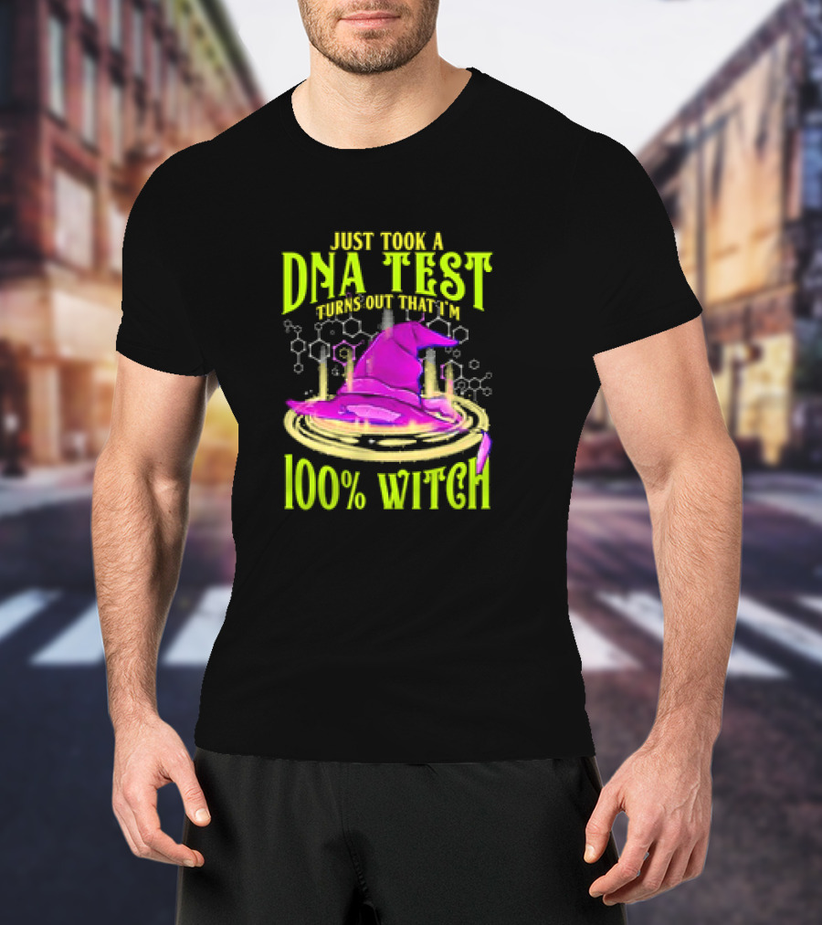 Just Took A DNA Test Turns Out I'm 100% Witch Creepy Pentagram T-Shirt