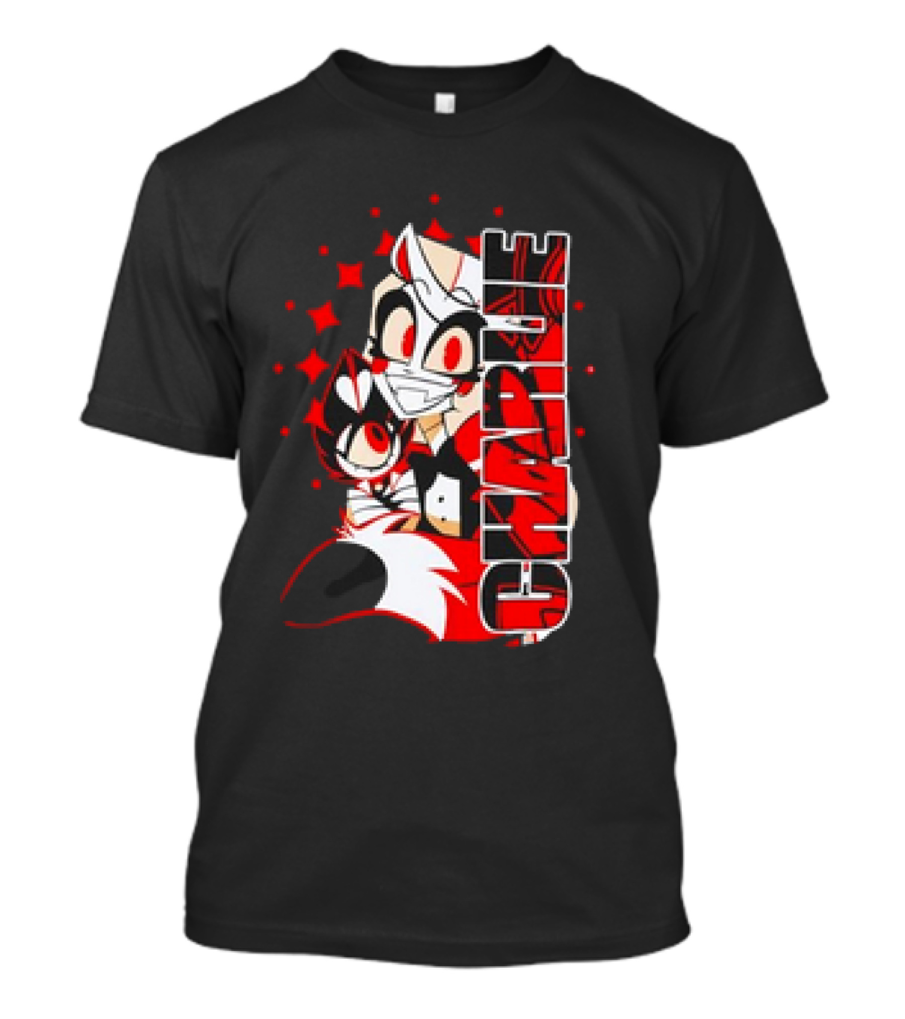 Hazbin Hotel Charlie Cartoon Character Red And Black T-Shirt