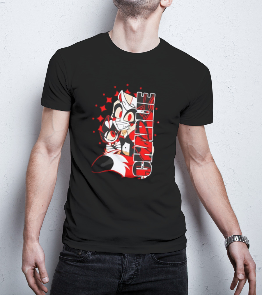 Hazbin Hotel Charlie Cartoon Character Red And Black T-Shirt