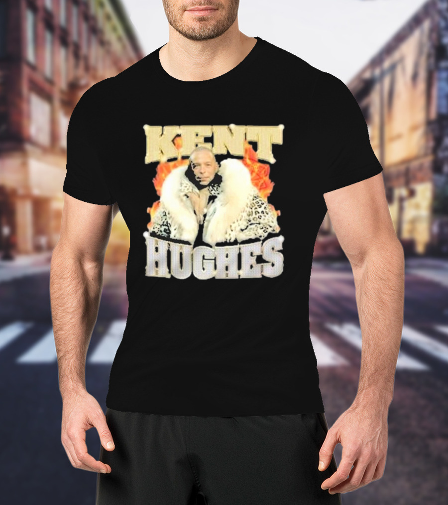 Kent Hughes Fur Coat With Flames T-Shirt