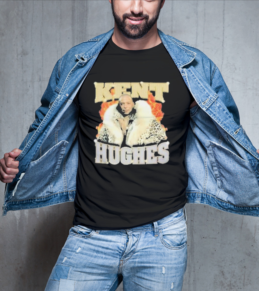 Kent Hughes Fur Coat With Flames T-Shirt