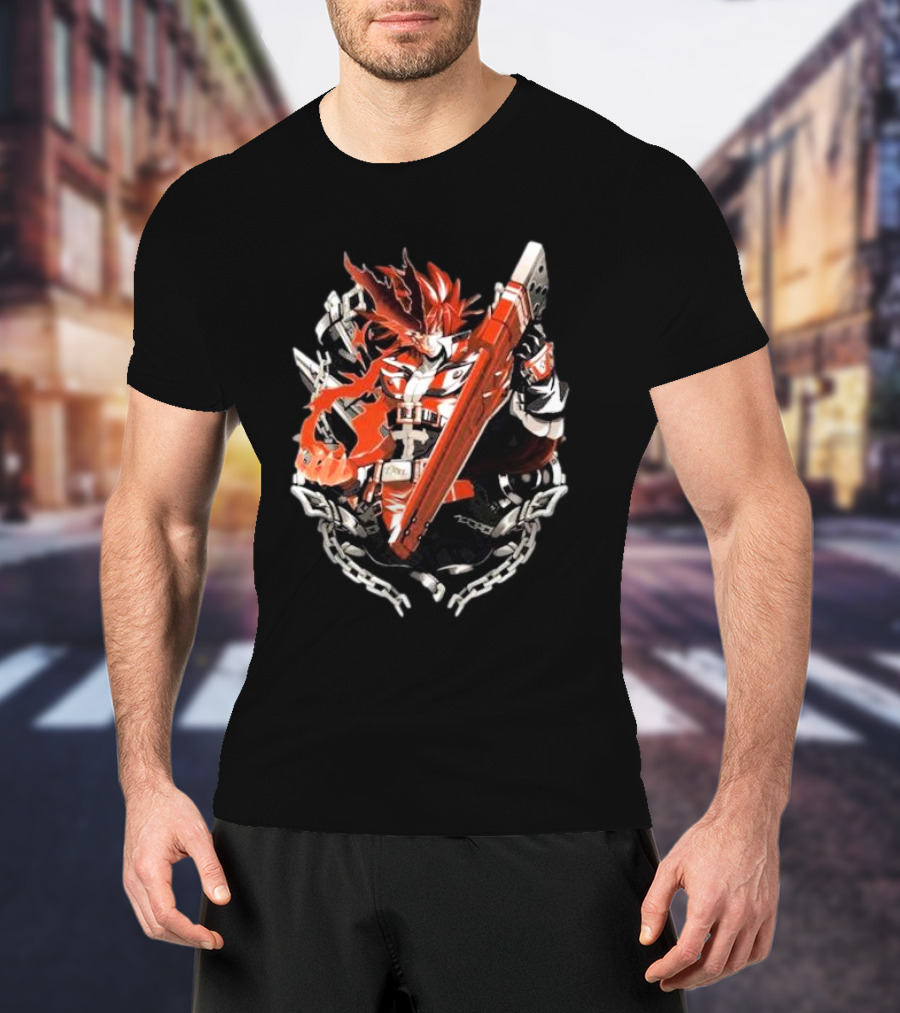 Guilty Gear Sol Badguy Iconic Red Sword Battler T-Shirt
