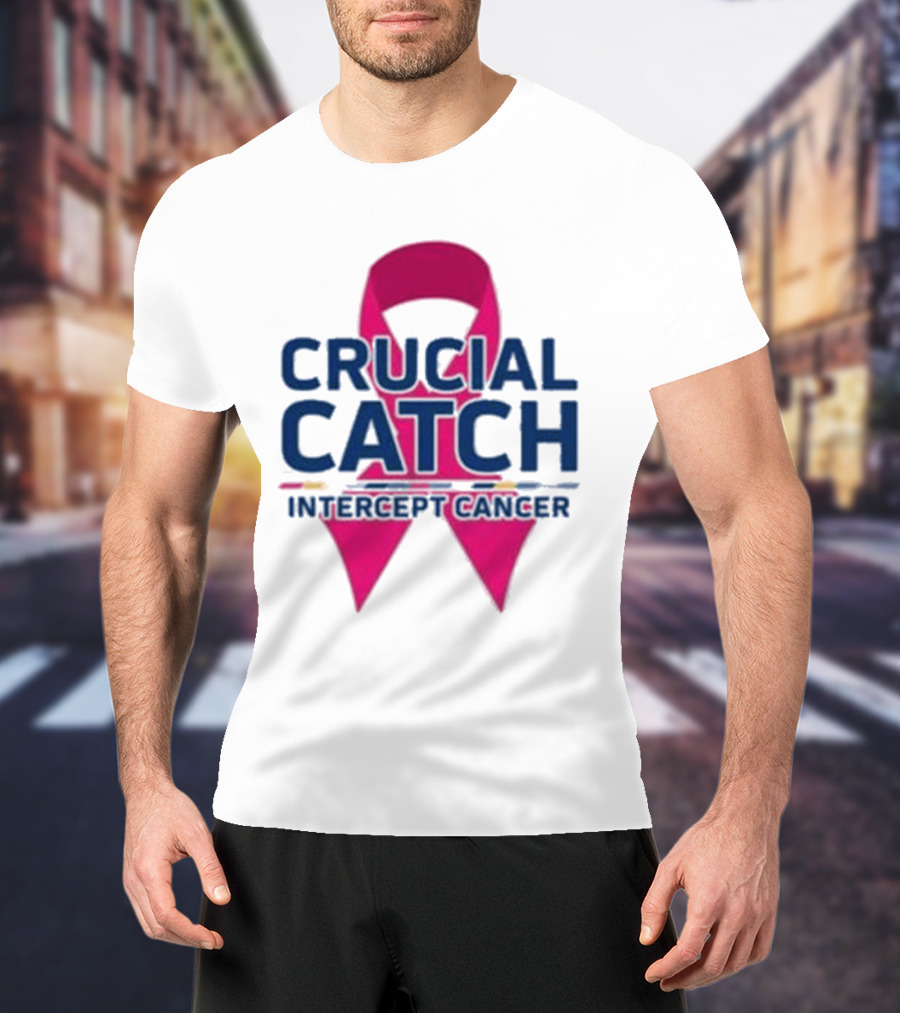 Crucial Catch Intercept Cancer Pink T-Shirt