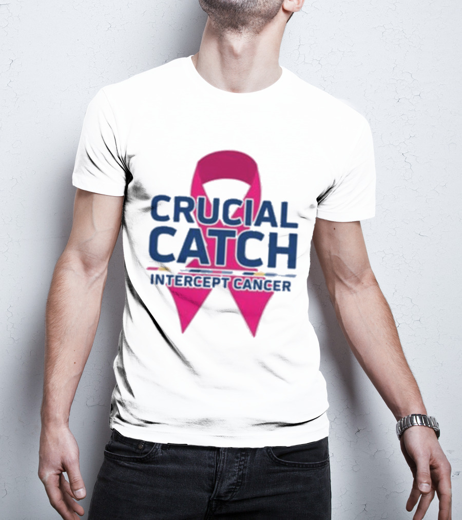 Crucial Catch Intercept Cancer Pink T-Shirt