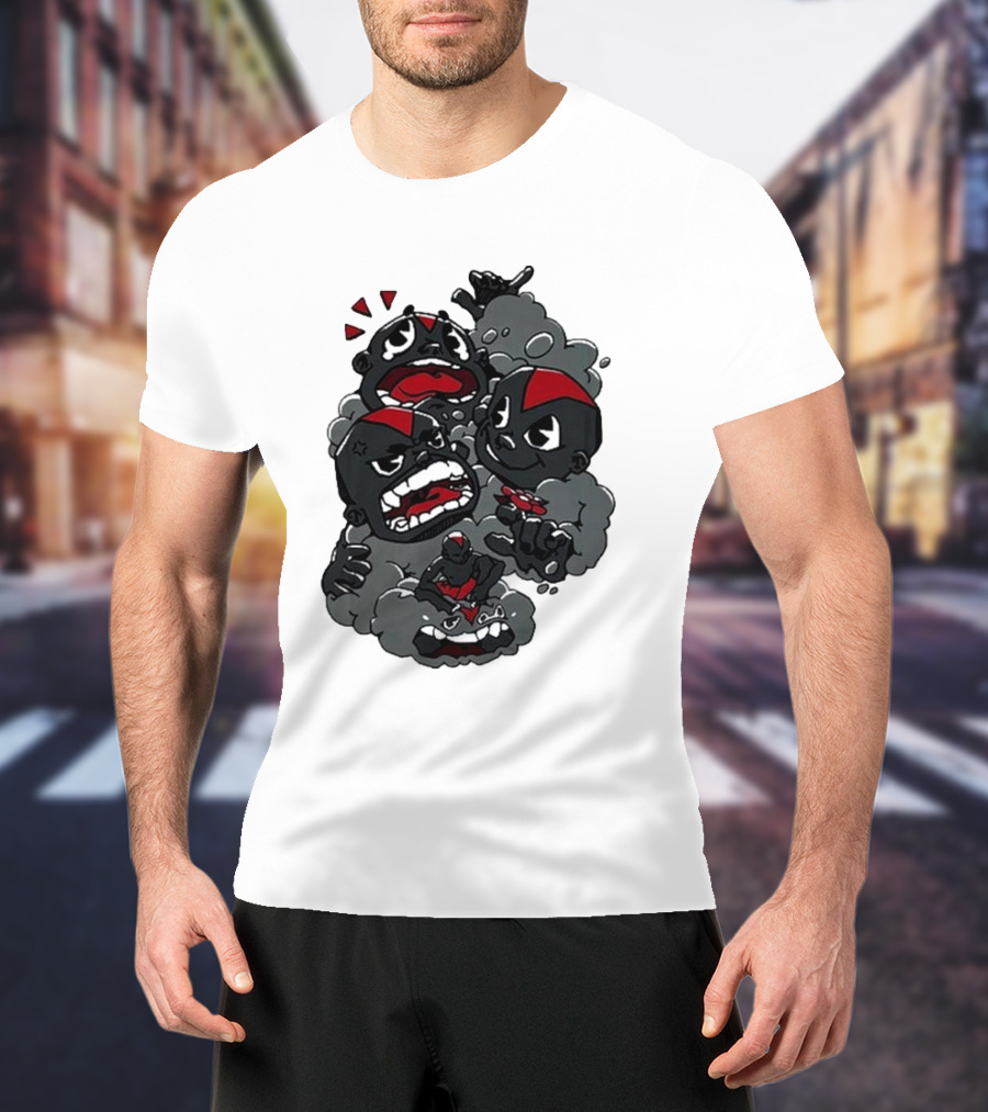 Lil Darkie Emotional Expressions Character Faces Joystick T-Shirt