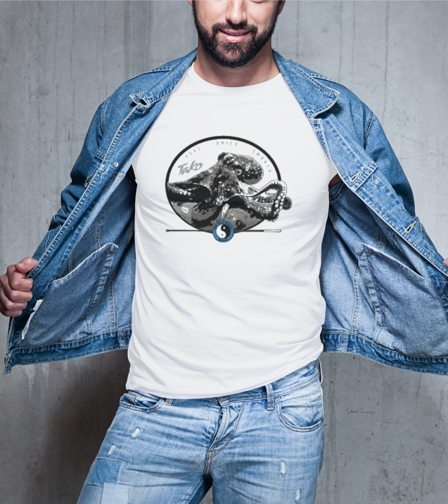 T&c Surf Tako Smoked Dried Octopus Yin Yang T-Shirt