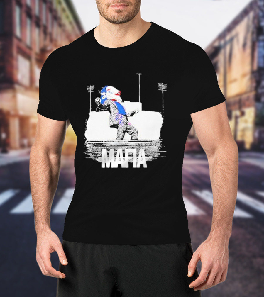 Put On A Happy Face Mafia Buffalo Bills Stadium Steps T-Shirt
