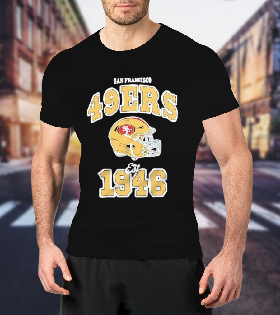 San Francisco 49ers Est 1946 Aleali May Helmet T-Shirt
