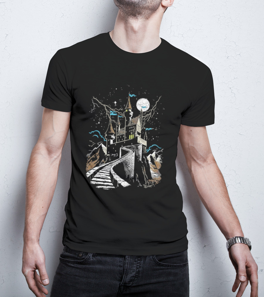 Dark Keep Moonlit Castle Vintage Intotheam T-Shirt