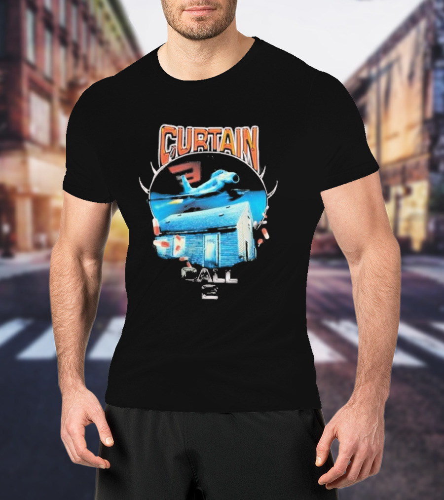 Curtain Call 2 Airplane Hockey Mask House T-Shirt