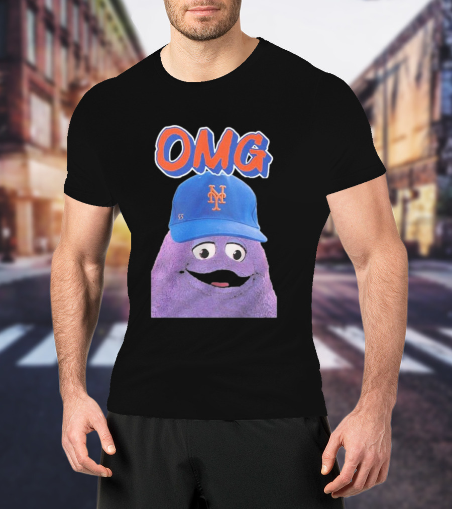 OMG Grimace Mets Cap 55 T-Shirt