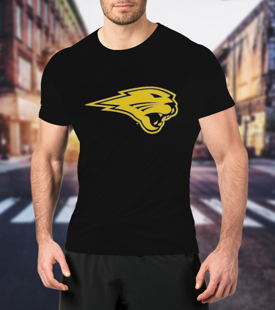 Panthers Logo Heavyweight Yellow Panther Emblem T-Shirt