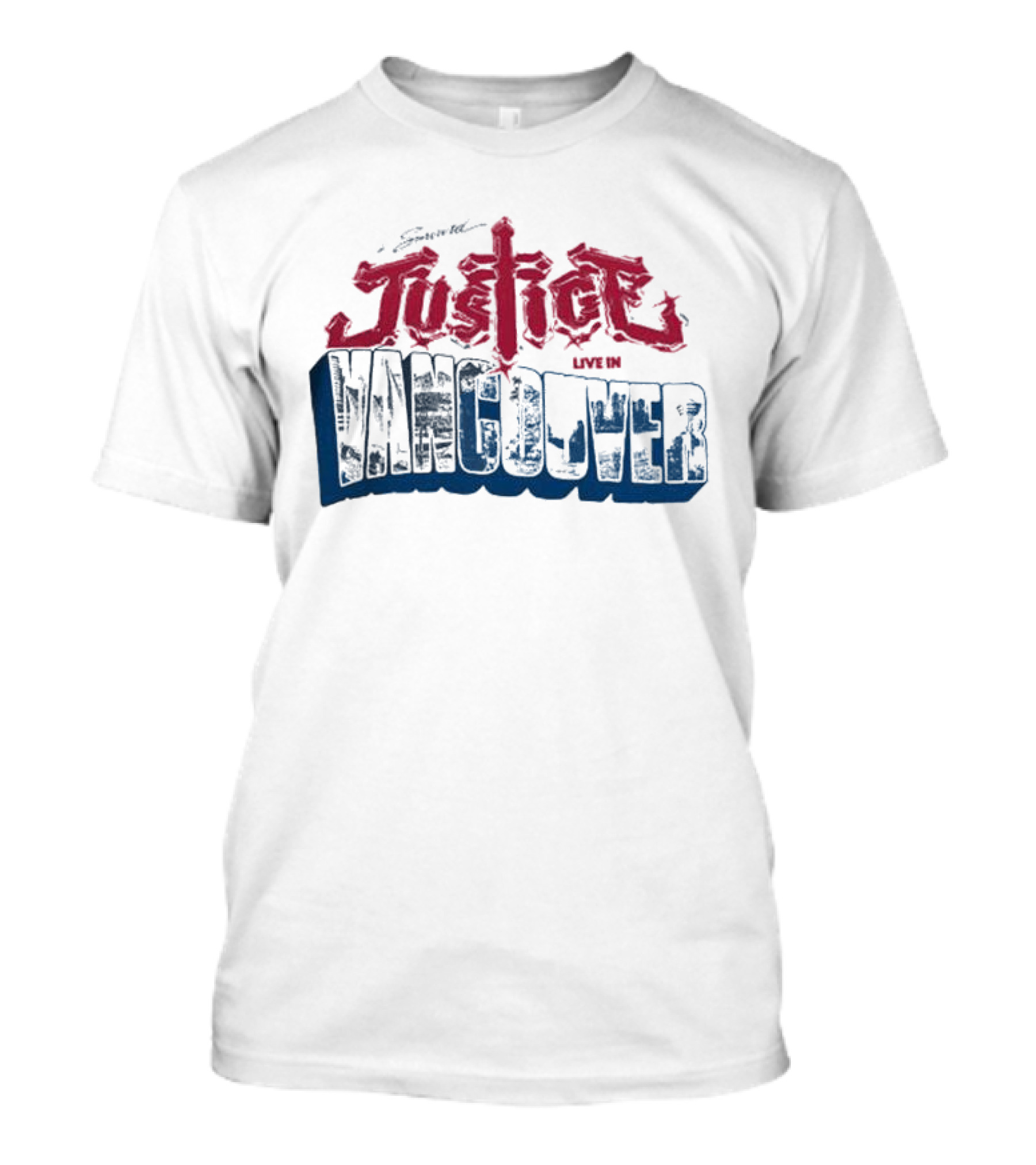 Justice Live In Vancouver Official Concert Event T-Shirt