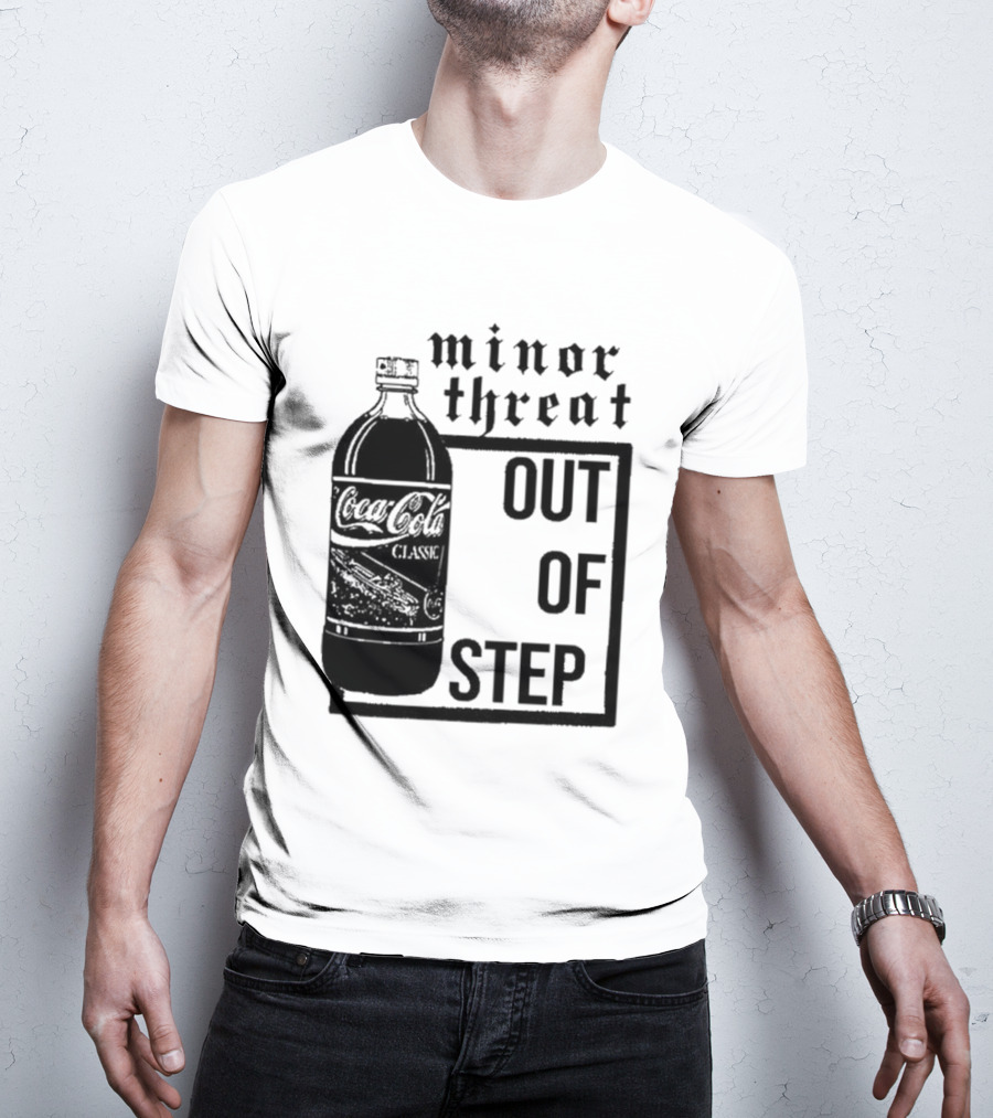 Minor Threat Out Of Step Coca Cola Classic Mockup T-Shirt