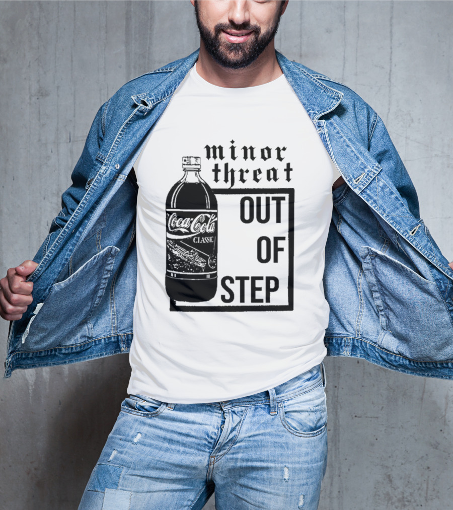Minor Threat Out Of Step Coca Cola Classic Mockup T-Shirt