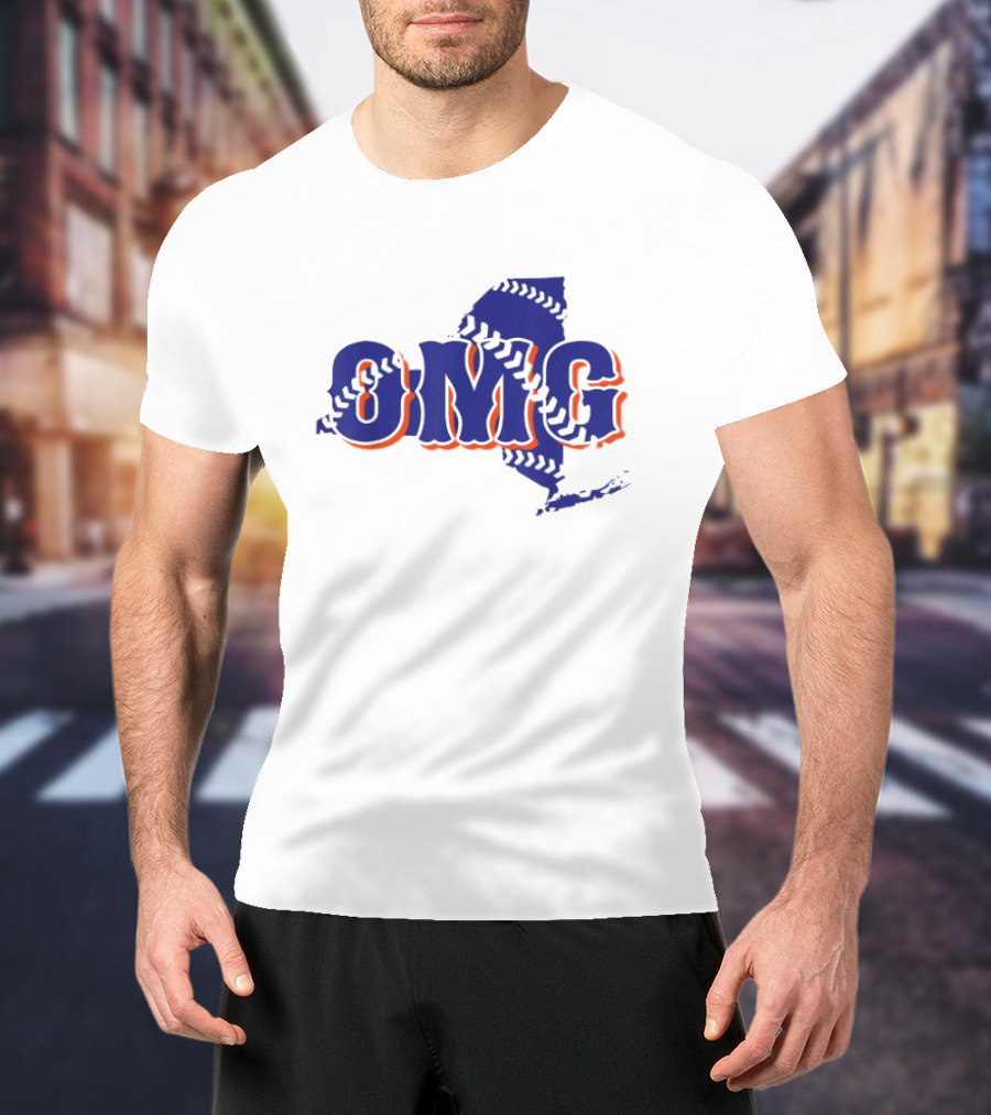OMG Baseball Lovers OMG Baseball New York Baseball Map T-Shirt