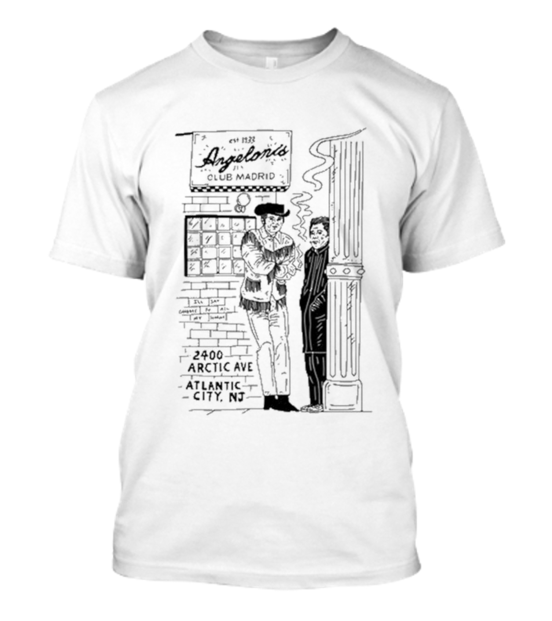 Heavyslime Angelonis Club Madrid Atlantic City 2400 Arctic Ave T-Shirt