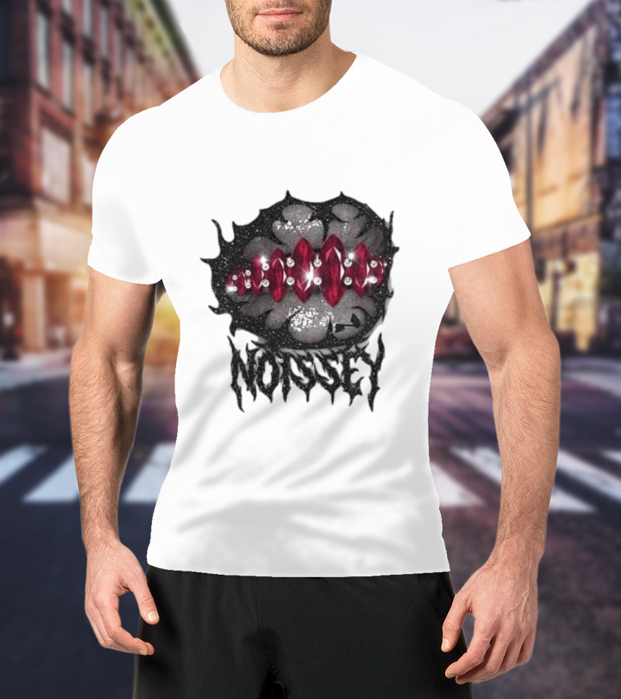 Noissey Rock Night Red Diamond Lip Print T-Shirt