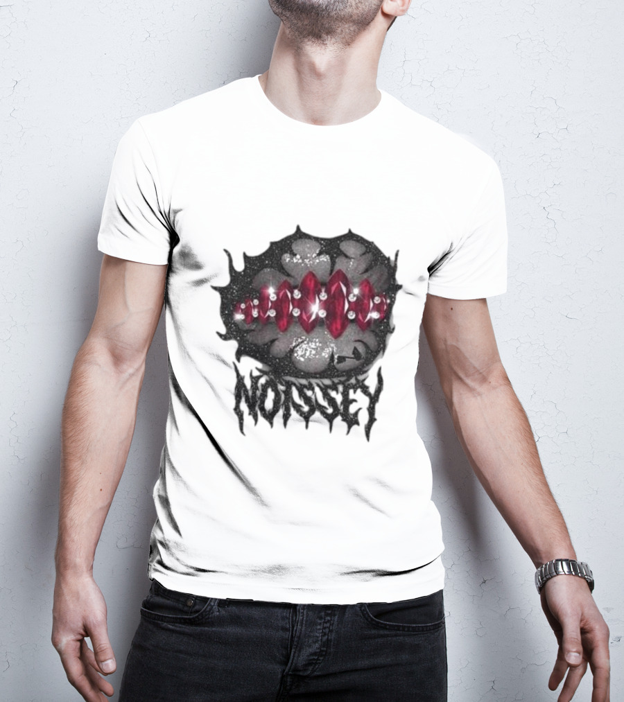 Noissey Rock Night Red Diamond Lip Print T-Shirt