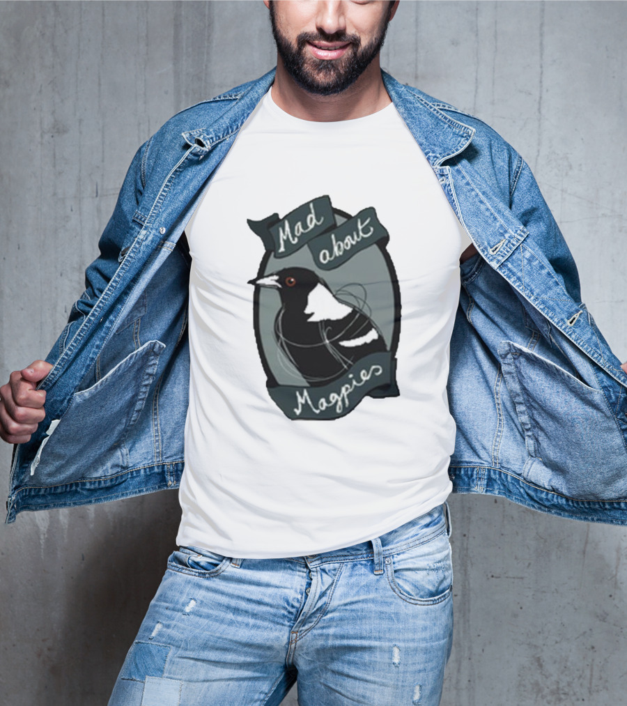 Bridget Farmer Mad About Magpies Bird T-Shirt