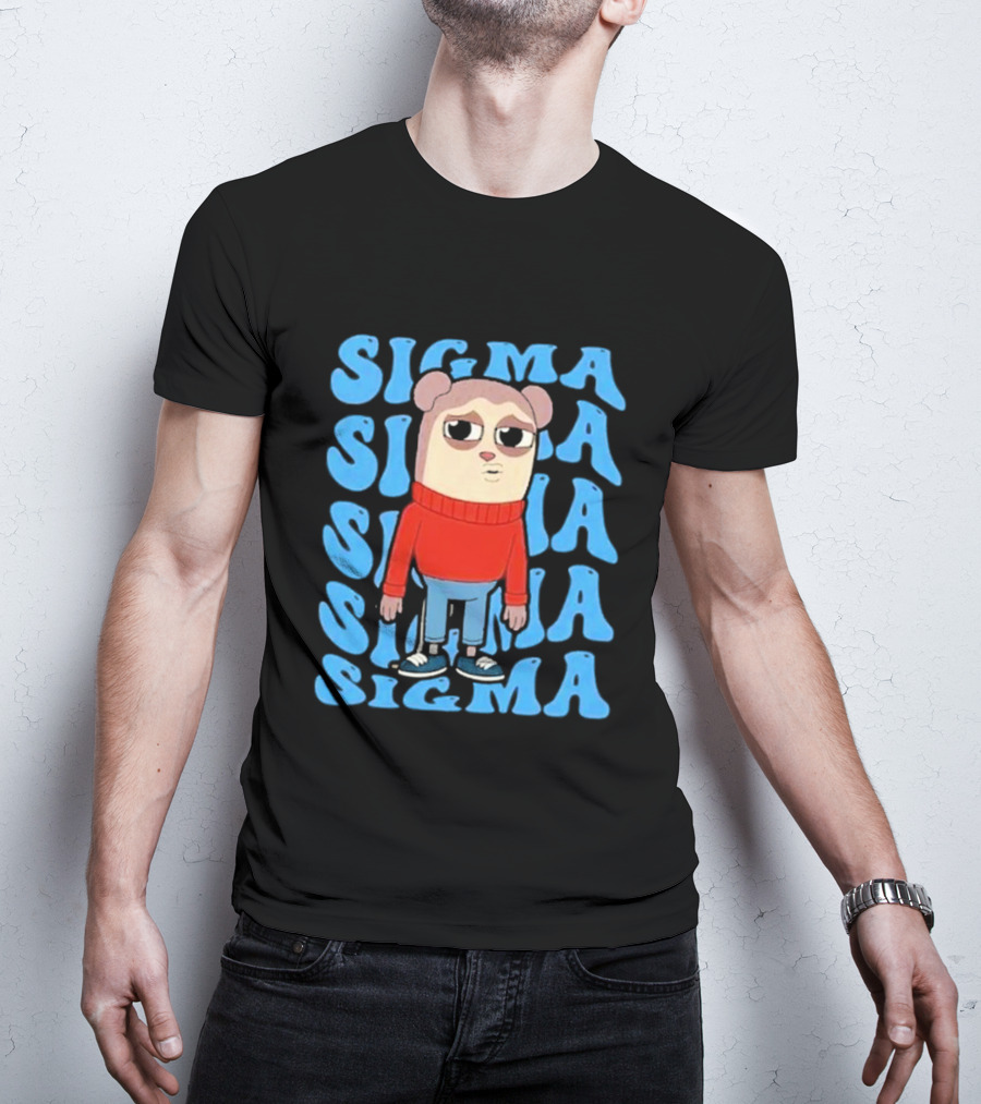 Sigma Max The Monkey Character In Red T-Shirt