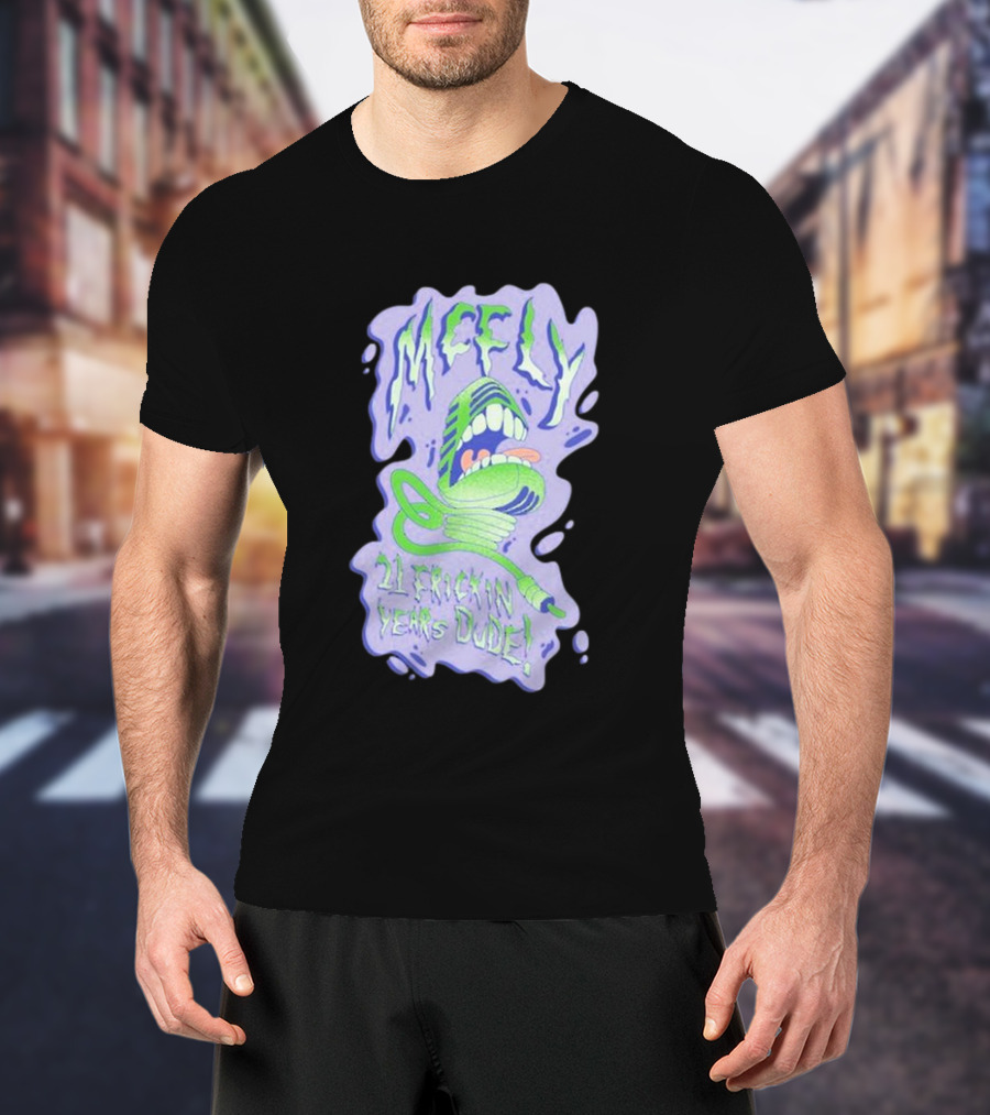 McFly 21 Frickin Years Dude Retro Microphone T-Shirt