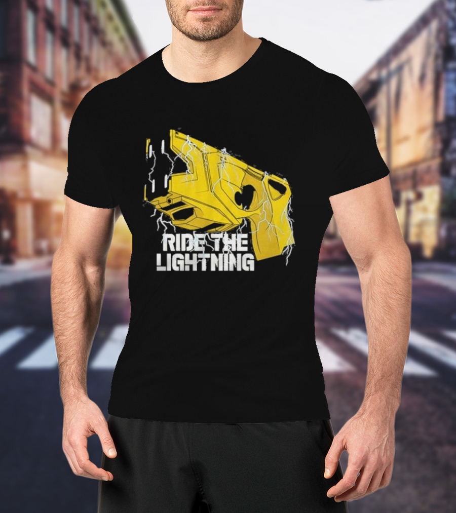 Ride The Lightning CBC Yellow Gun With Electric Bolts T-Shirt
